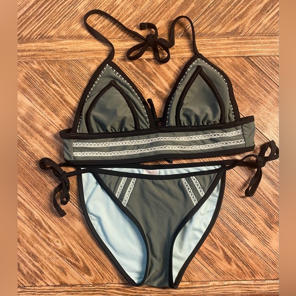 Xhilaration Swim Green String Bikini Poshmark